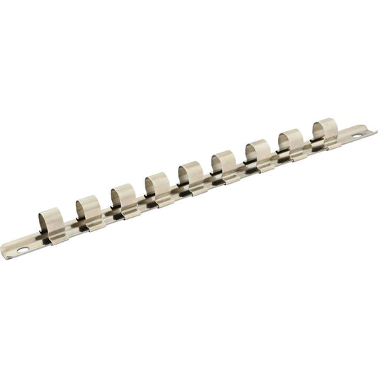 Socket Rail - 1/2" Drive with 9 Clips (11")