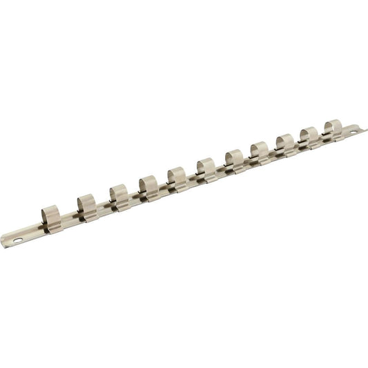 Socket Rail 1/2" Drive with 11 Clips