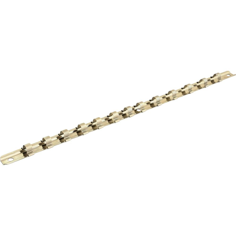 Rail à douilles 3/8" avec 13 clips
