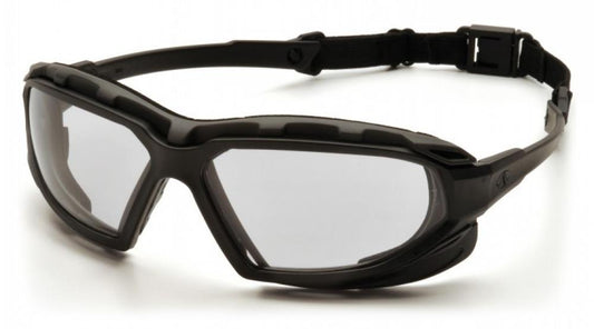 Highlander Plus - Monture noire et grise/verre antibuée transparent
