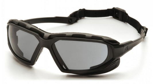 Highlander Plus - Monture noire et grise/verres antibuée gris