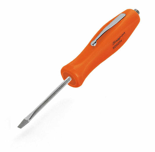 Tournevis de poche à pointe plate avec aimant (orange)
