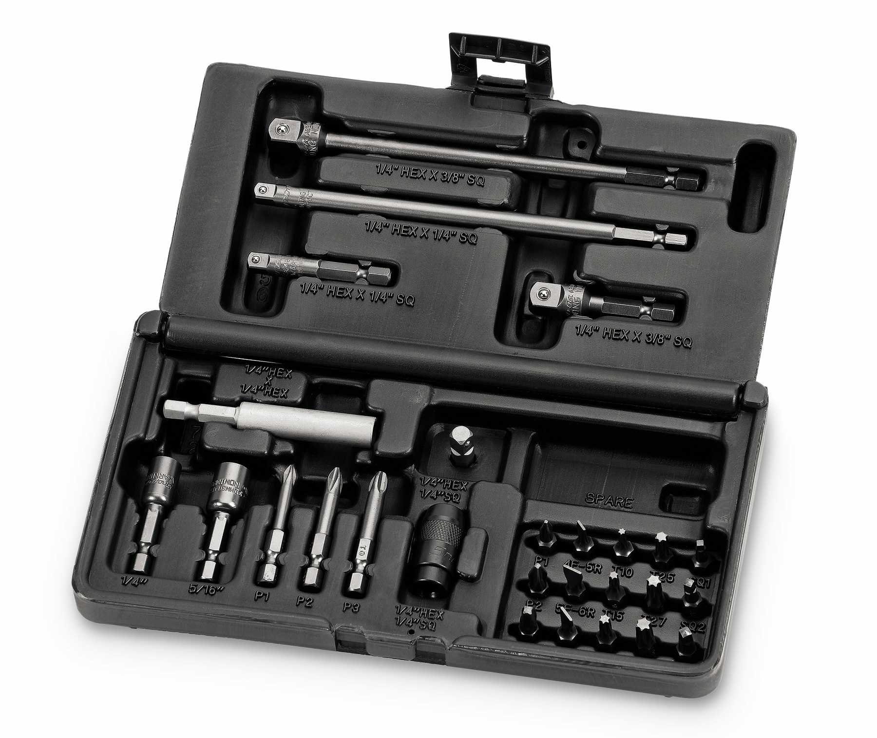 27 pc 1/4" Hex Drive Adaptor and Bit Set (Ball-Detent)