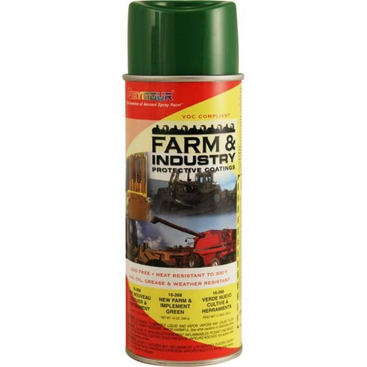 Enamel Spray Paint, 16 fl-oz Aerosol Can, Farm & Implement New Green
