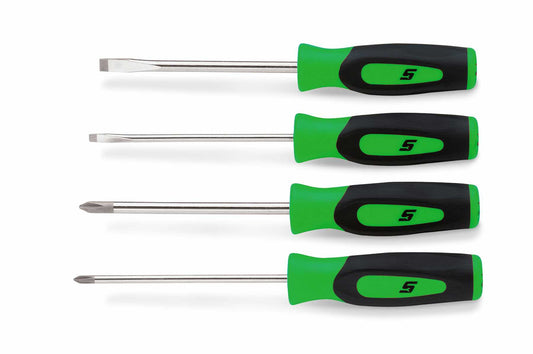 Jeu de 4 mini-tournevis combinés à poignée dure Instinct® (vert)