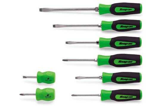 Jeu de tournevis à manche vert 8 pièces SHDX80G