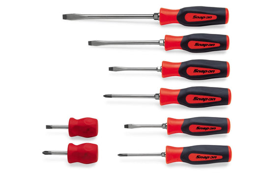 Jeu de tournevis à manche rouge 8 pièces SHDX80R