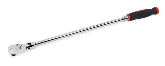 1/2" Drive Dual 80® Technology Soft Grip Long Handle Flex-Head Ratchet (Red)