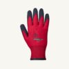 Dexterity® Nylon Glove Winter-Lined PVC Palm Black/Red SZ:2XL, 12pai/DZ