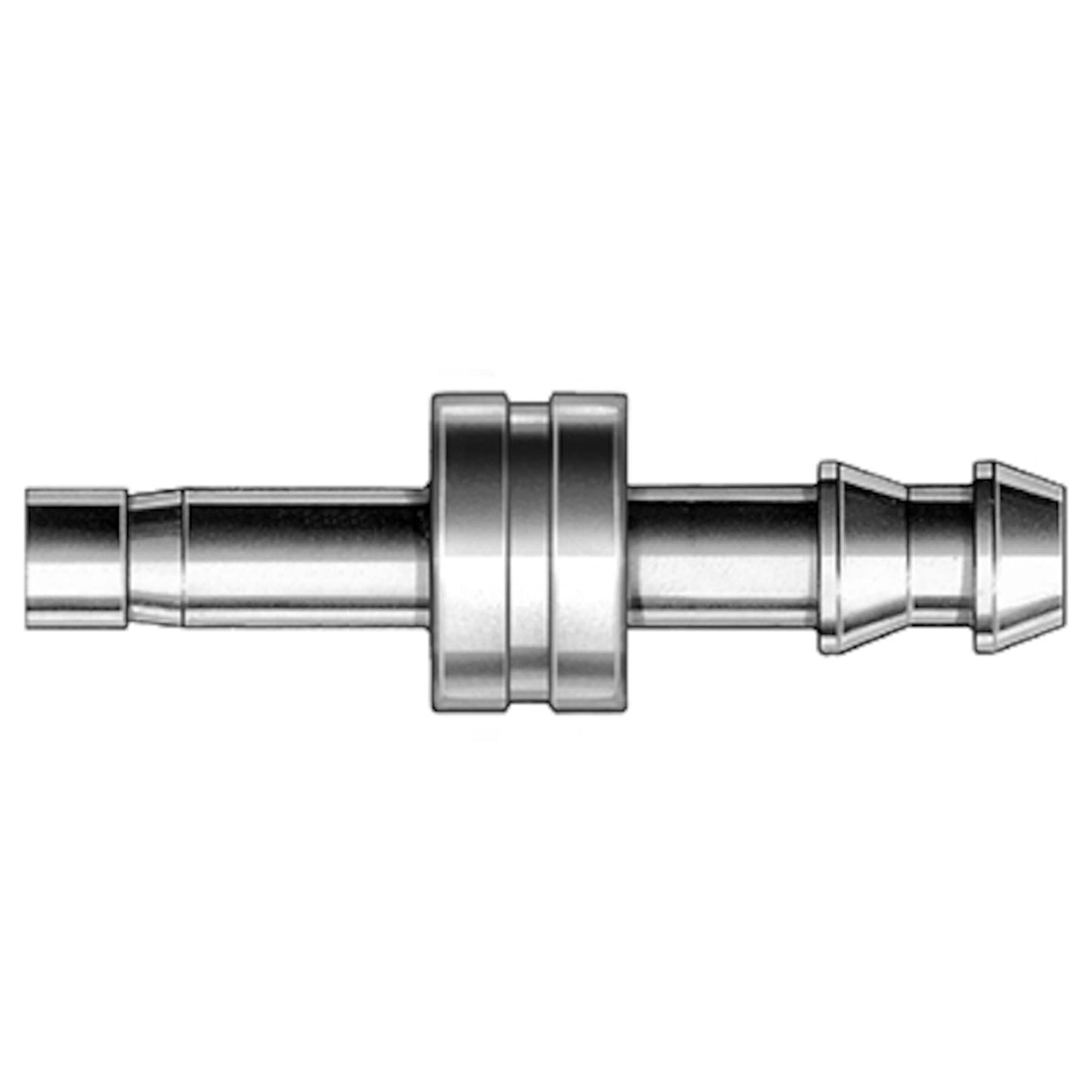 Multi-Purpose Push-On Hose End Connection, 3/8 in. Stainless Steel Tube Adapter, 3/8 in. Hose Size
