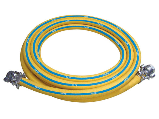 Air Hose SSY-200-HPFFNS 2" X 50' Yellow 400PSI With HP F+F Fittings And Zero Spuds