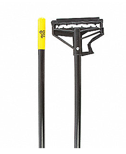 EZ Change Mop Handle, Large Band, Fiberglass, Yellow, 60" Long
