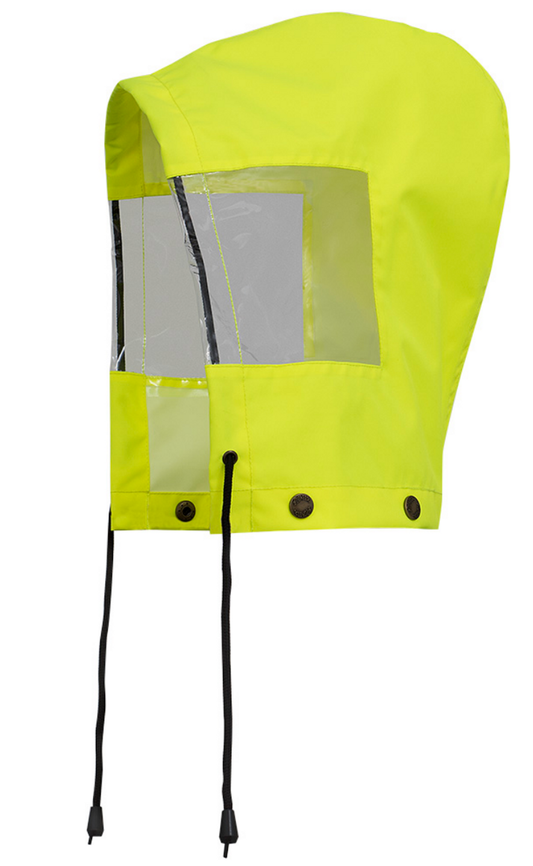Capuche haute visibilité pour veste de sécurité imperméable pour le contrôle de la circulation, jaune, SZ : O/S