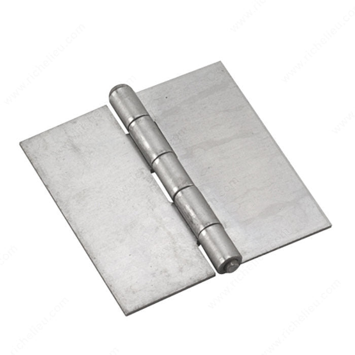 Steel hinge 4'' wide x 4'' long without hole, 4'' rod
