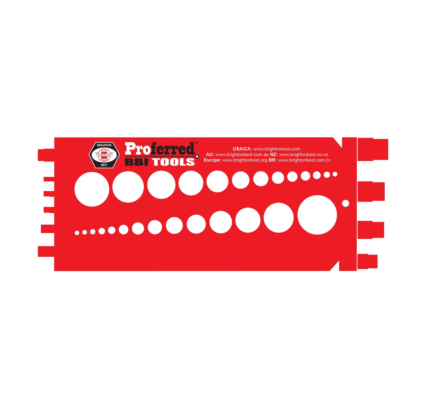 Bolt Gauge – Red, Proferred, Inch and Metric Markings