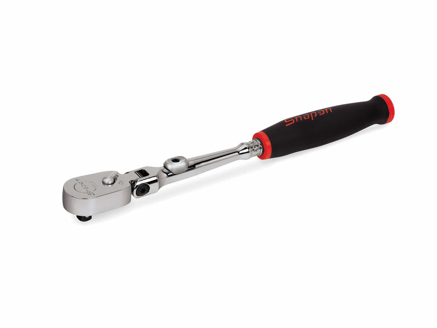 1/4" Drive Dual 80® Technology Soft Grip Standard Handle Locking Flex-Head Ratchet (Red)