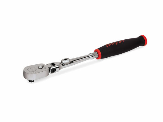 1/4" Drive Dual 80® Technology Soft Grip Standard Handle Locking Flex-Head Ratchet (Red)