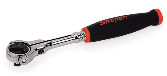 1/4" Drive Dual 80® Technology Soft Grip Round Swivel Head Ratchet (Red)