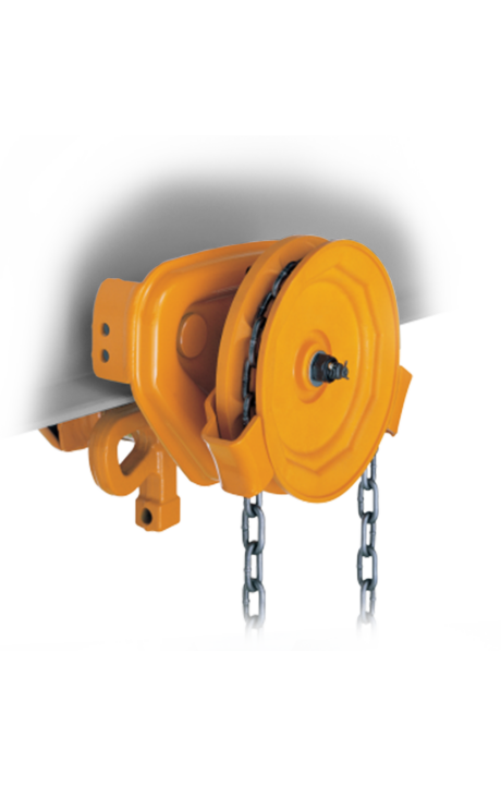Geared Manual Trolley, 1T Capacity, 15ft Chain, Safety Lugs 2.3-8