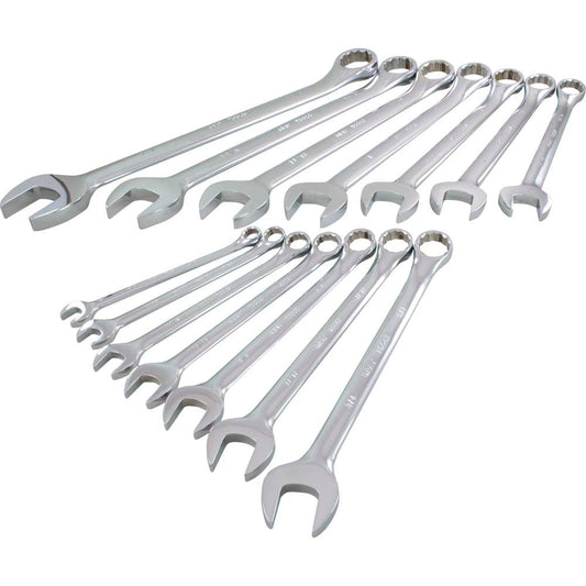 Combination Wrench Set - Mirror Finish, 12-Point, 14 Pieces