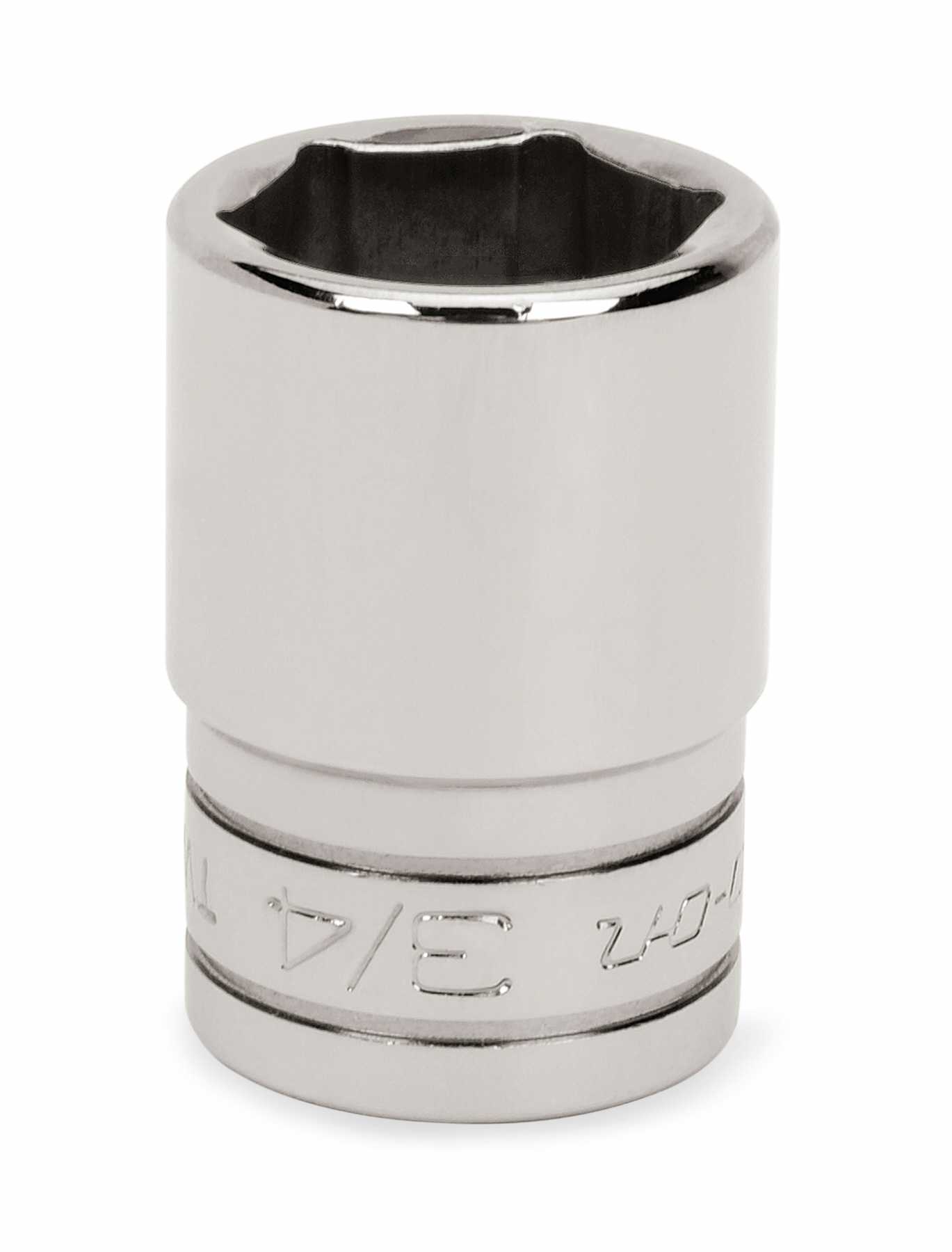 Shallow SAE Socket 1-1/8 Inch Flank Drive for 1/2 Inch Drive, 6 Point