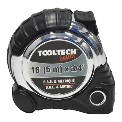 Tooltech, 16' x 3/4" Tape Measure, SAE & Metric