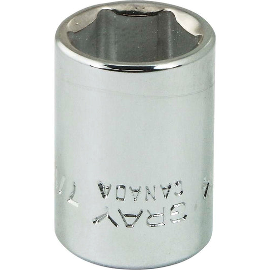 Socket - Chrome, 1/4" Drive, 7/16" Hex, 6-Point