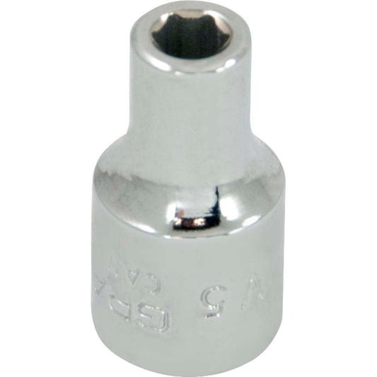 Socket - Chrome, 1/4" Drive, 5/32" Hex, 6-Point