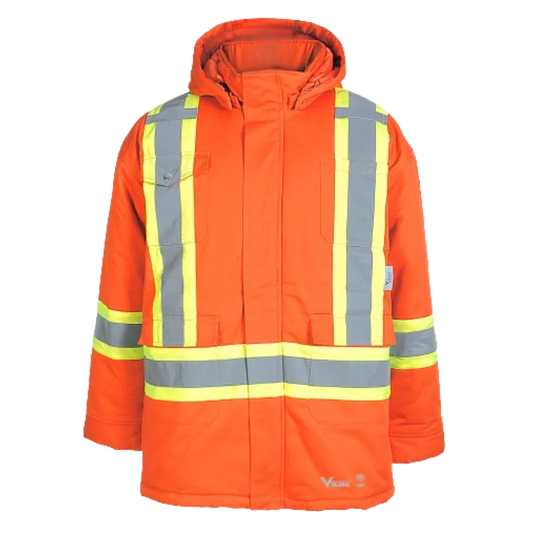 Parka réfléchissante isolée Viking®, orange, tissu 65/35 poly/coton, XXXXL