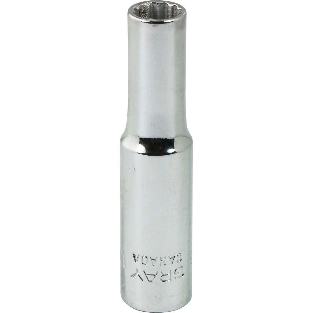 Socket - Deep, 1/4" Drive, 1/4" Hex, 12-Point