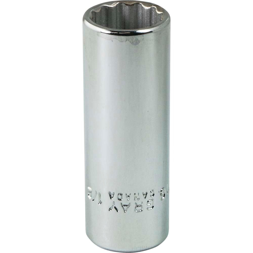 Socket - 1/2" x 1/4" Drive, 12-Point, Deep