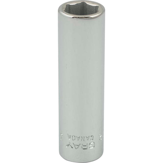 Socket - Deep, 1/4" Drive, 3/8" Hex, 6-Point