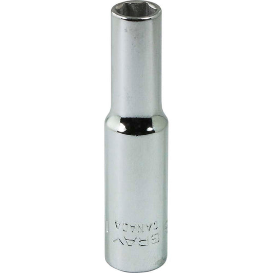 Socket - Deep, 1/4" Drive, 1/4" Hex, 6-Point