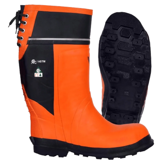 Viking® Timberwolf Boots, Orange, Rubber, Size 8M