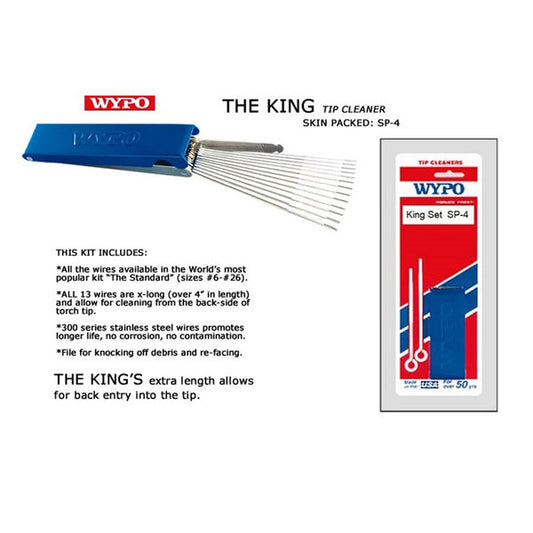 King tip welding cleaner #6 to 26 skin packed