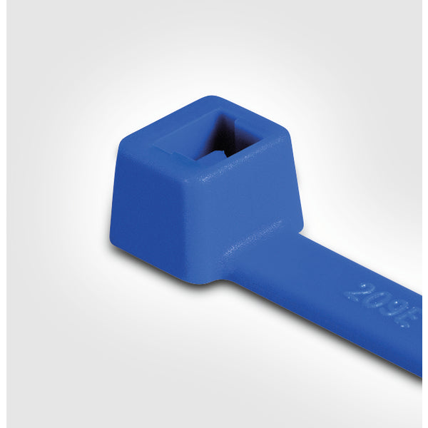 High-Temp Cable Tie, Etfe, Blue, 15 In Long, 50 Lb, 100/Pkg