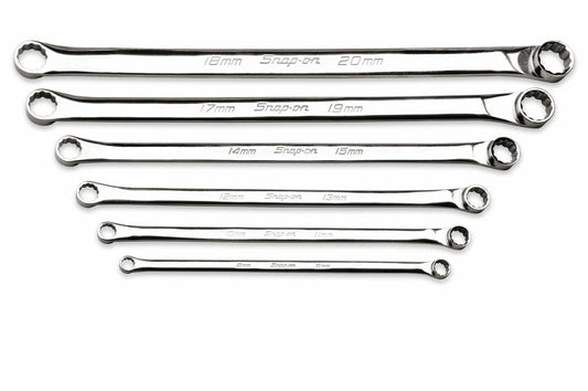6 pc Metric 12-Point Flank Drive® High-Performance 15° Offset Box Wrench Set (8–20 mm)
