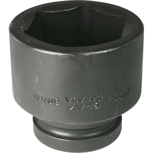Impact Socket 1" Drive - 60mm Hex, 6-Point