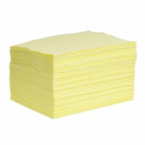 HazMat Defender® Pads, Yellow, Polypropylene, 15" W x 19" L