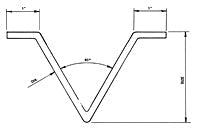 Refractory anchor 5/16 x 3-1/2 inox 304