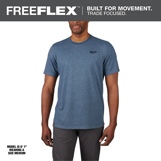 Hybrid Work Tee- ss Blue 3X
