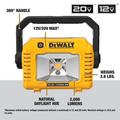 DEWALT 12V/20V Max Work Light LED Compact Tool Only