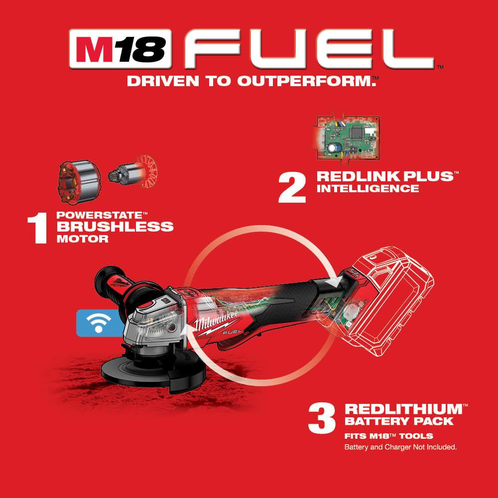M18™ FUEL 4-1/2 po/5 po Palette de frein OK