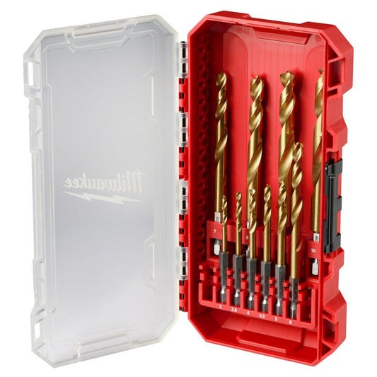 Shockwave Impact Duty™ Red Helix™ Titanium Metric Drill Bit Set – 10pc