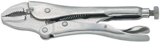 7 Inch Locking Pliers with Curved Jaw and Wire Cutter