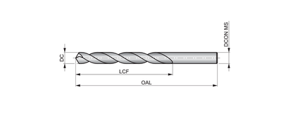 A012 HSS BRT/TiN 118D PS JL Drill ANSI 19/64 inch