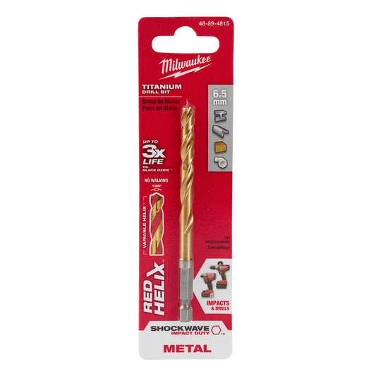 Shockwave™ Red Helix™ Titanium 6.5mm Metric Drill Bit