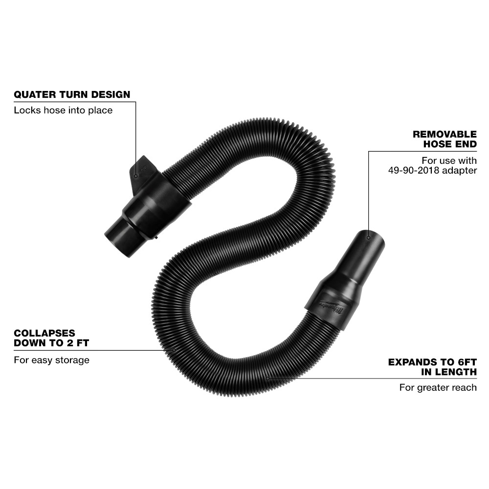 1-1/4” × 2’ To 6’ Expandable Hose
