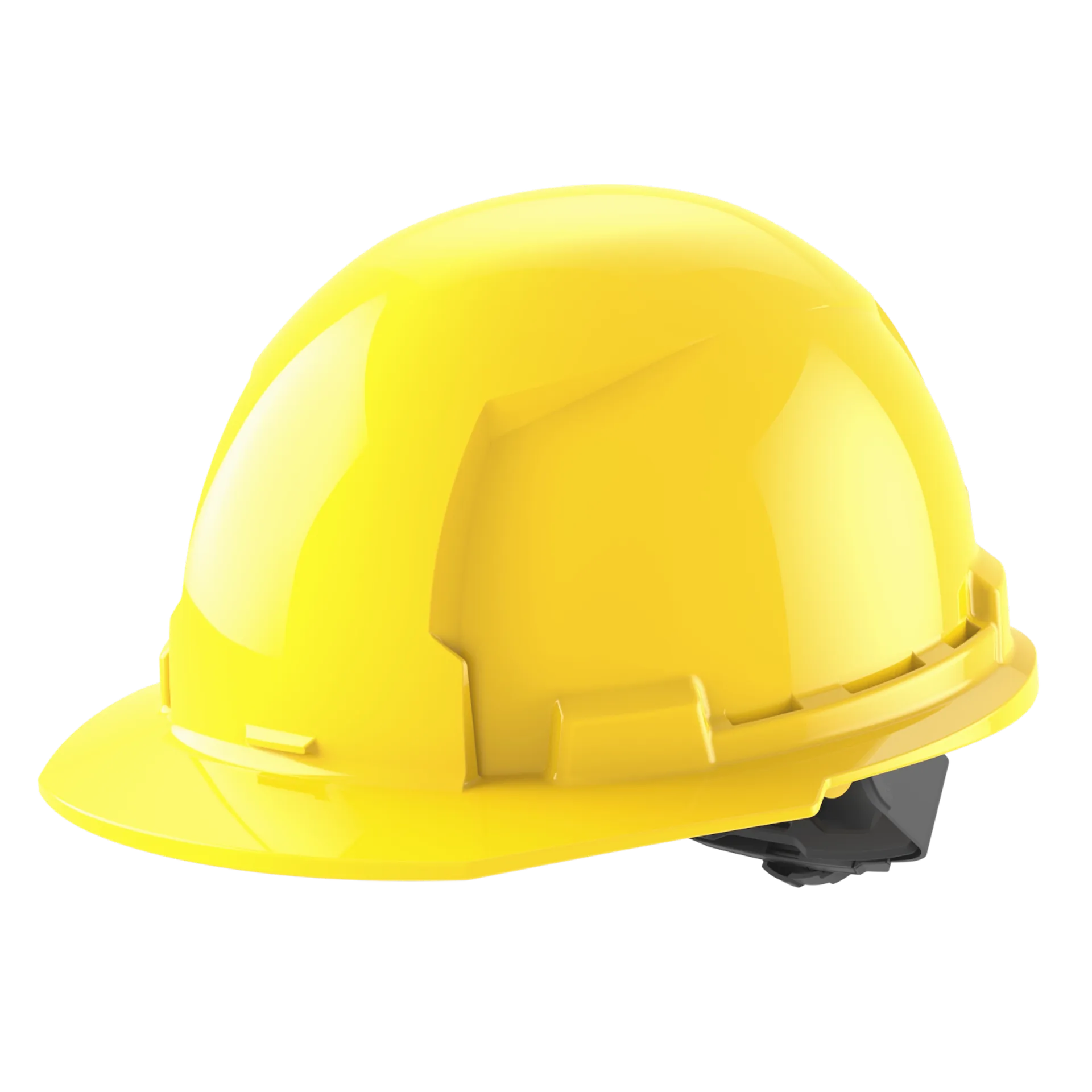 Bolt™ Front Brim Hard Hat White/4pt Ratcheting Suspension - Type 1, Class e, Yellow