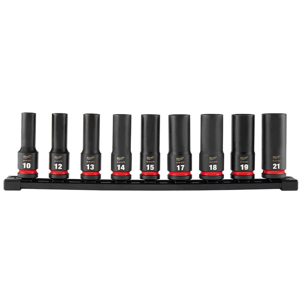 Shockwave™ 9pc Impact Duty™ 1/2" Drive Metric Deep 6 Point Socket Set